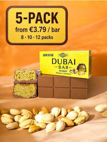 5-12 Pack | DROIS Millionaire Dubai Bar Mini 50g