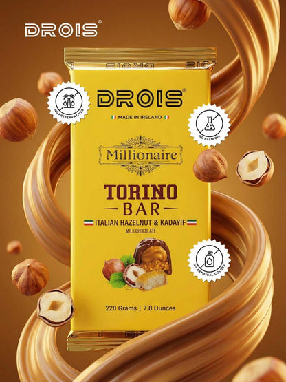 DROIS Millionaire Torino Bar – XXL (220g) (Italian Hazelnut)