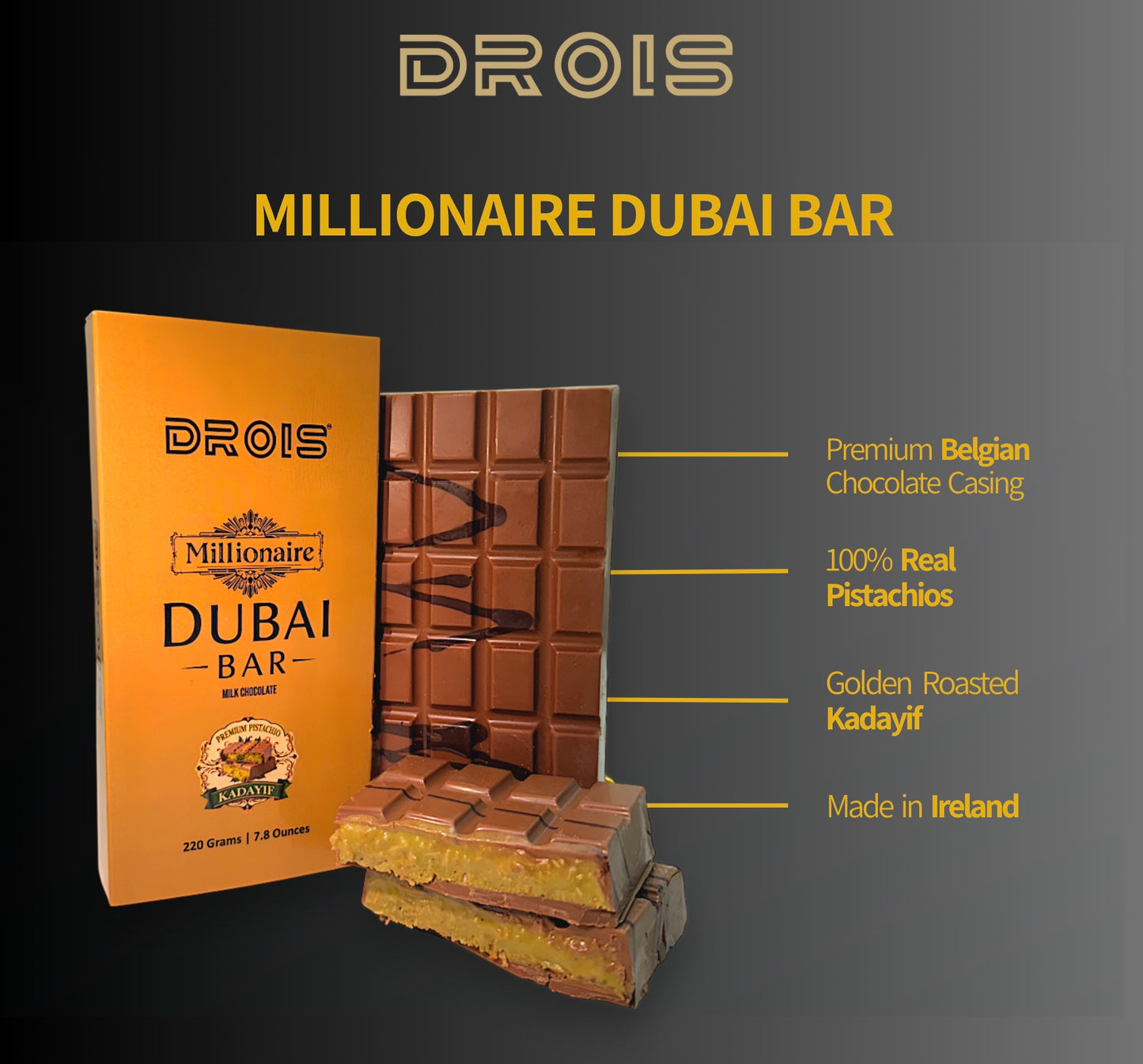 DROIS Millionaire Dubai Bar – XXL (220g)