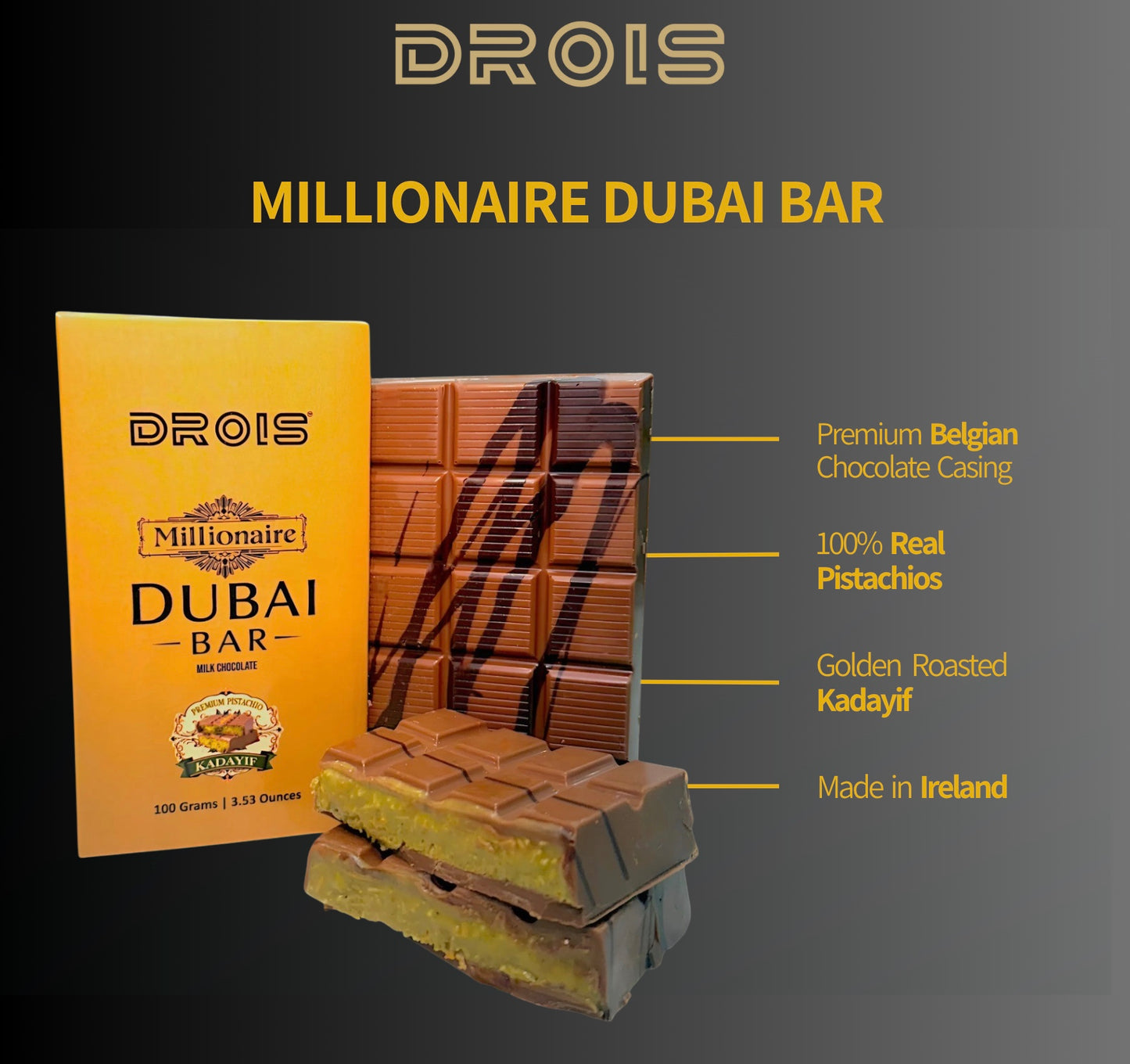 DROIS Millionaire Dubai Bar – Grand (100g)