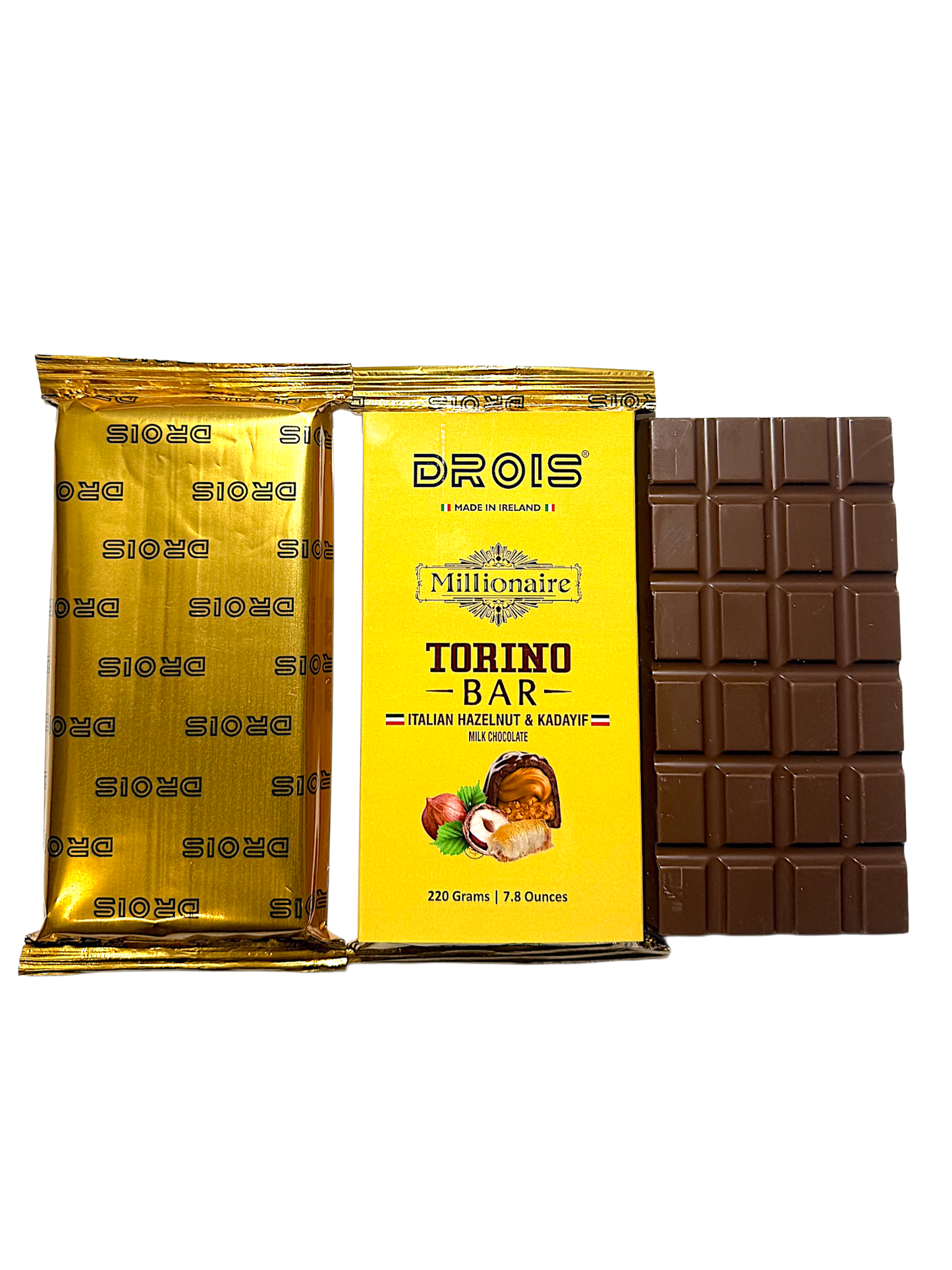 DROIS Millionaire Torino Bar – XXL (220g) (Italian Hazelnut)