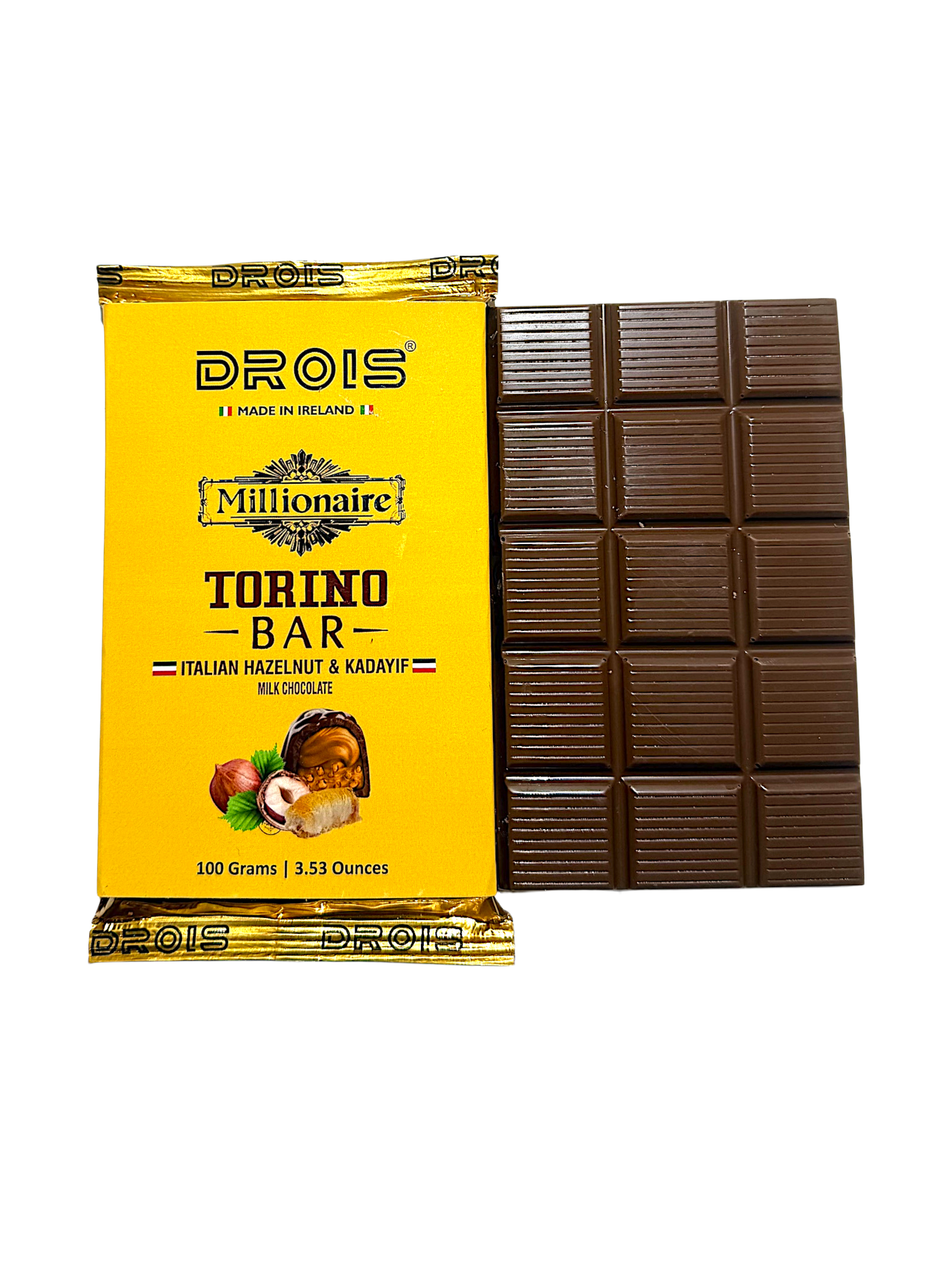DROIS Millionaire Torino Bar – Grand (100g) (Italian Hazelnut)