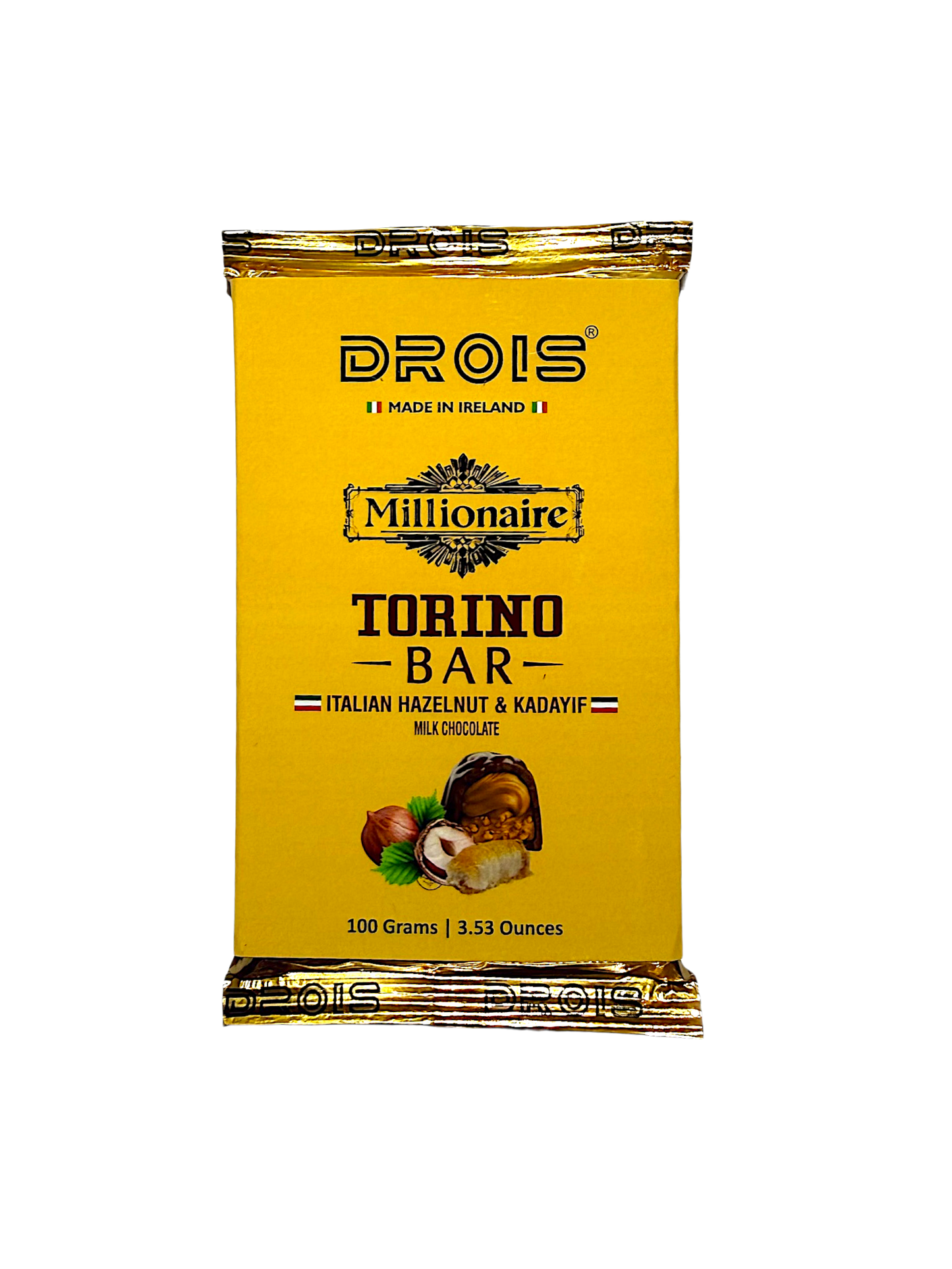 DROIS Millionaire Torino Bar – Grand (100g) (Italian Hazelnut)