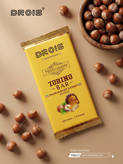 DROIS Millionaire Torino Bar – XXL (220g) (Italian Hazelnut)
