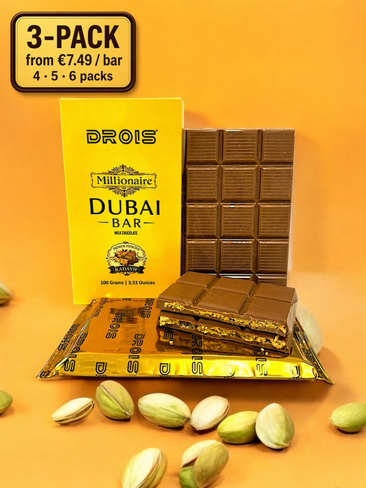 3–6 Pack | DROIS Millionaire Dubai Bar 100g